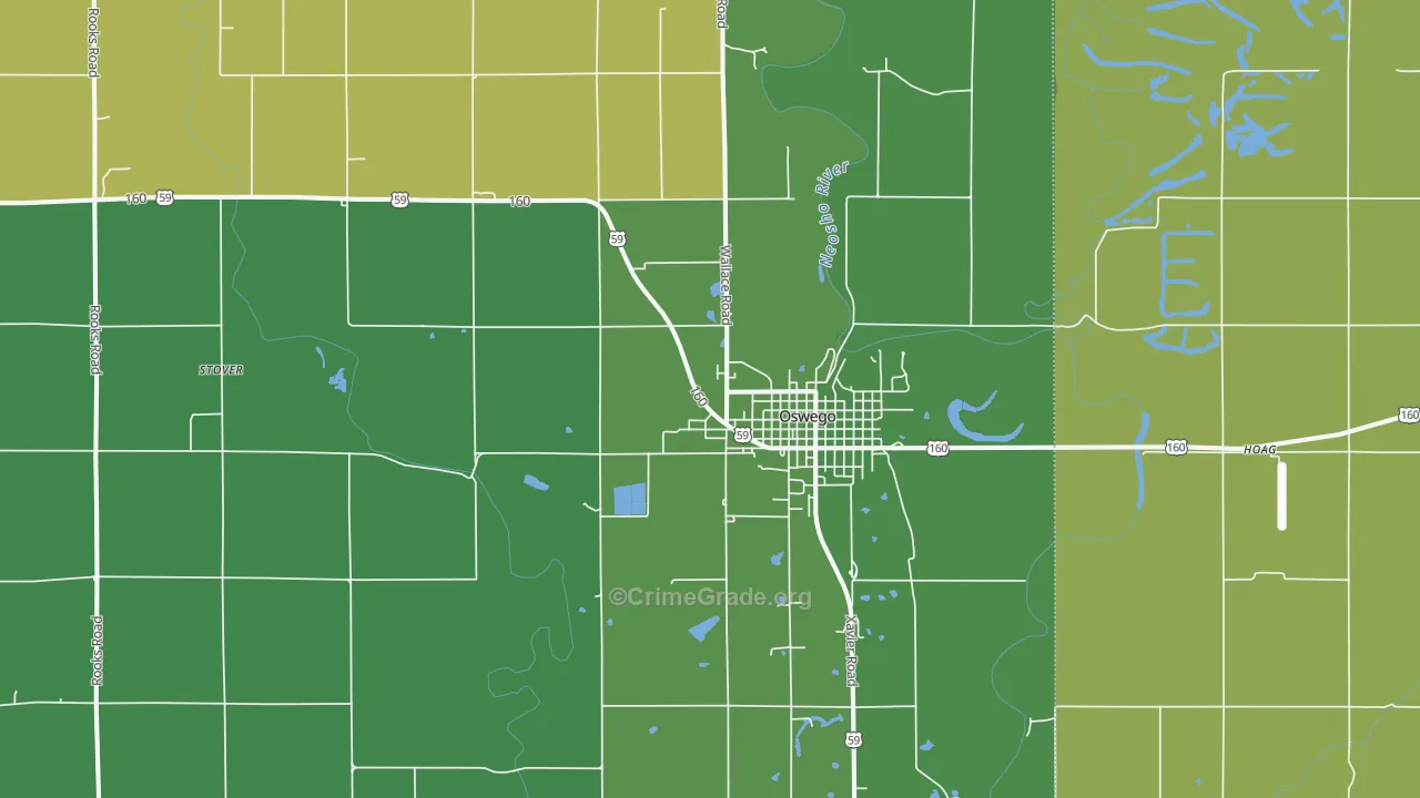 67356, KS Map of Vehicle Theft Rates