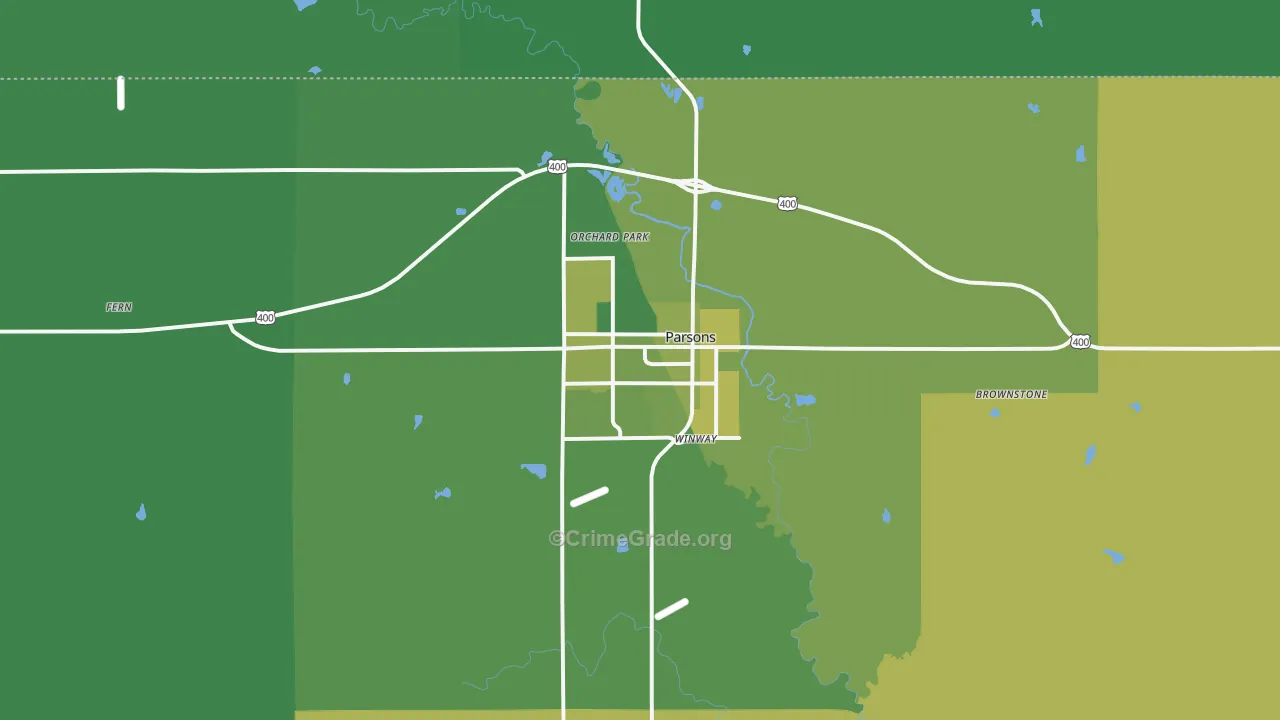 67357, KS Map of Vehicle Theft Rates