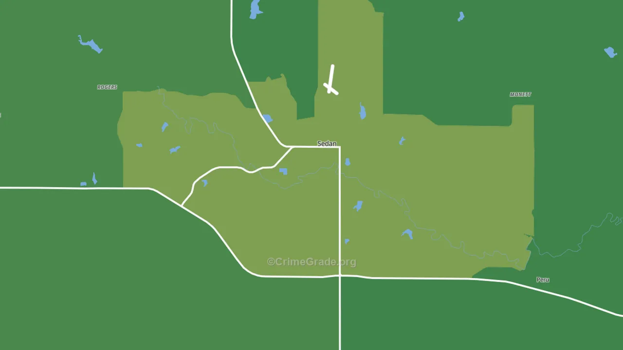 67361, KS Map of Vehicle Theft Rates