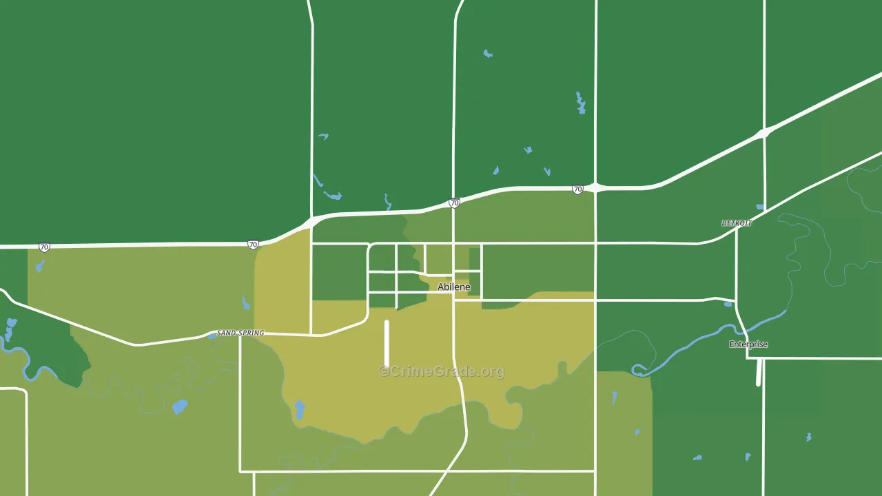 67410, KS Map of Vehicle Theft Rates