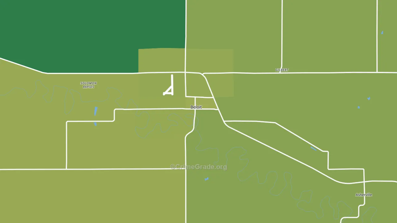67420, KS Map of Vehicle Theft Rates