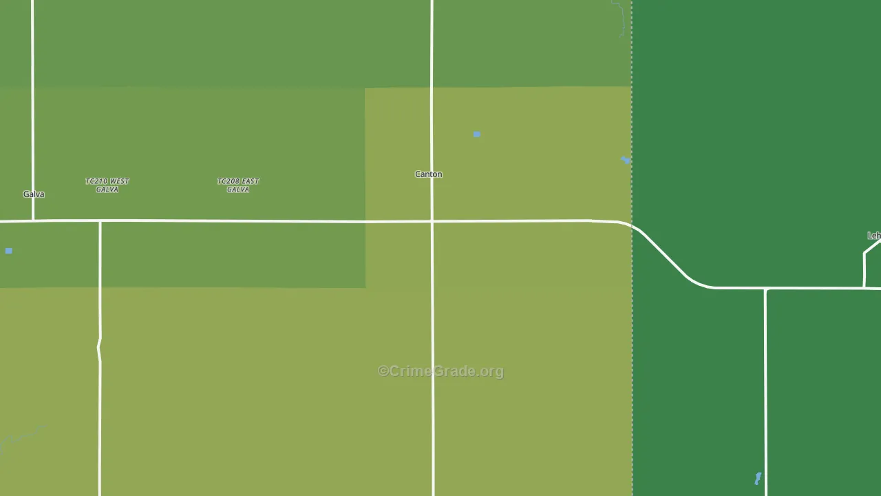 67428, KS Map of Vehicle Theft Rates