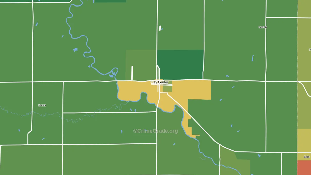 67432, KS Map of Vehicle Theft Rates