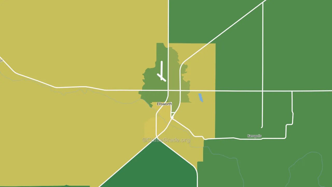 67439, KS Map of Vehicle Theft Rates