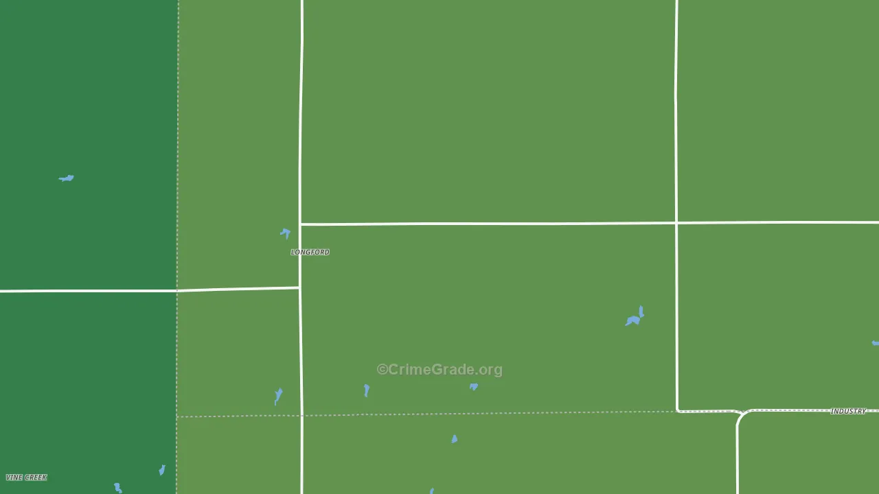 67458, KS Map of Vehicle Theft Rates