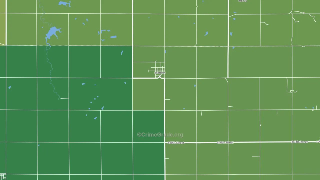 67475, KS Map of Vehicle Theft Rates