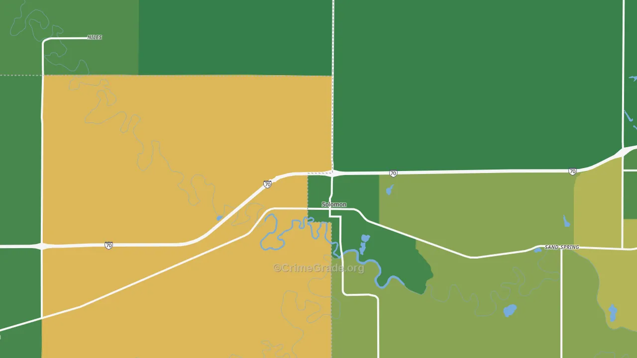 67480, KS Map of Vehicle Theft Rates