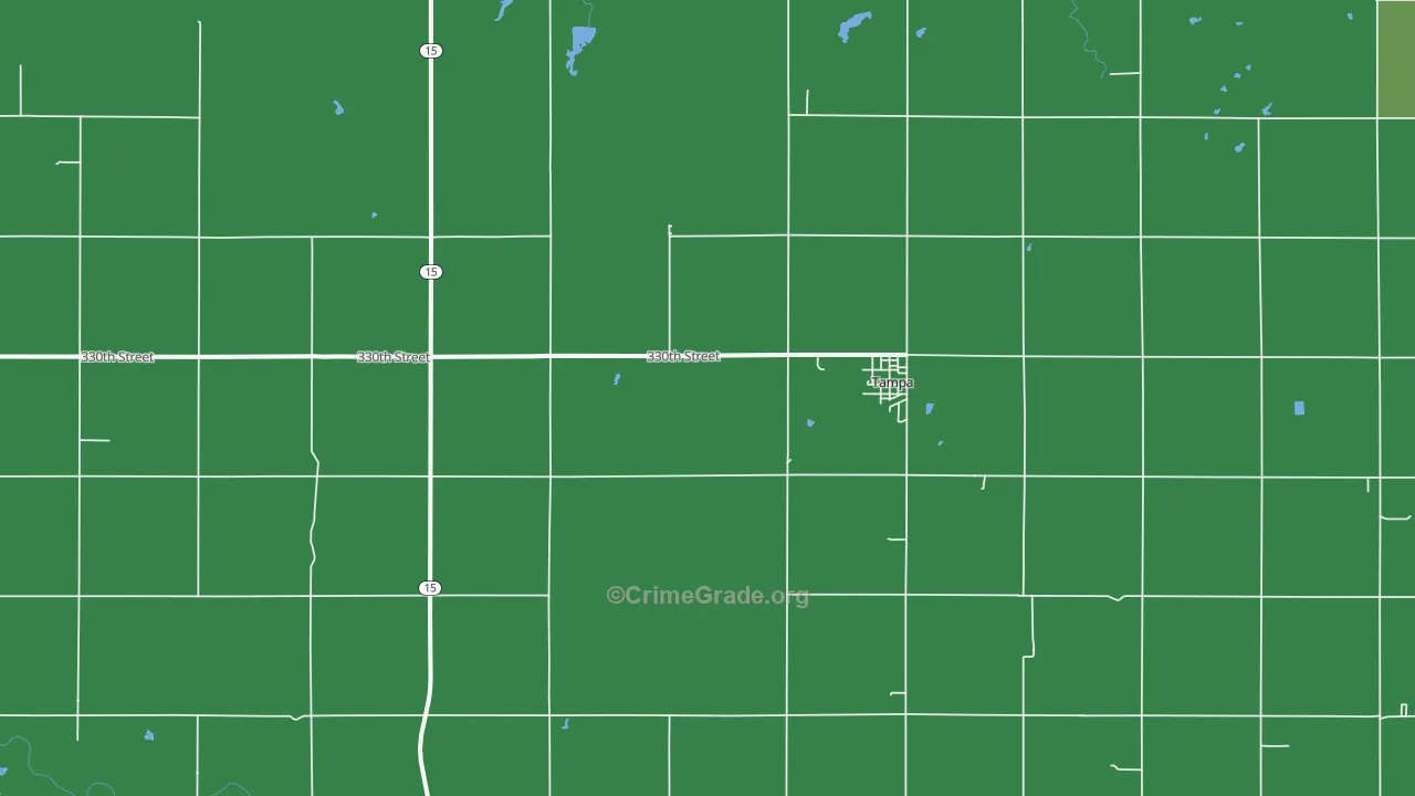 67483, KS Map of Vehicle Theft Rates