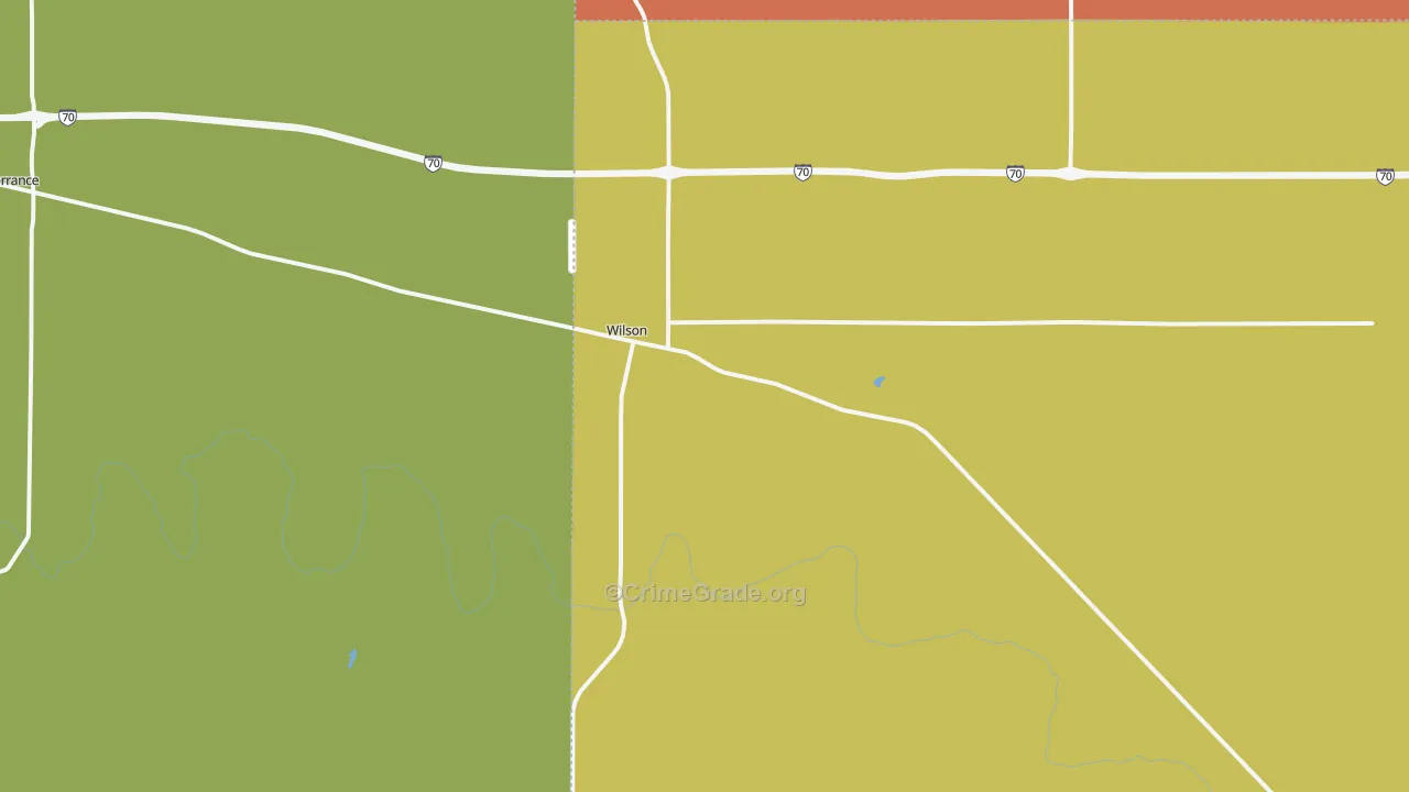 67490, KS Map of Vehicle Theft Rates