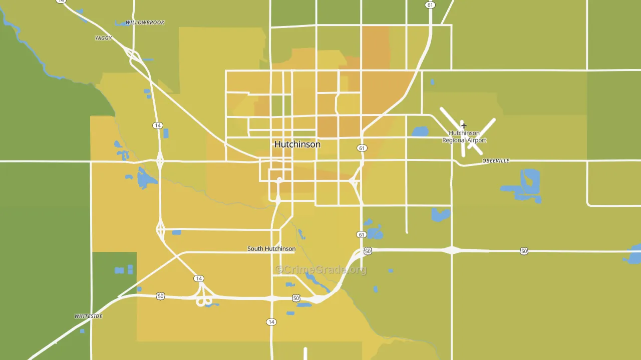 67501, KS Map of Vehicle Theft Rates