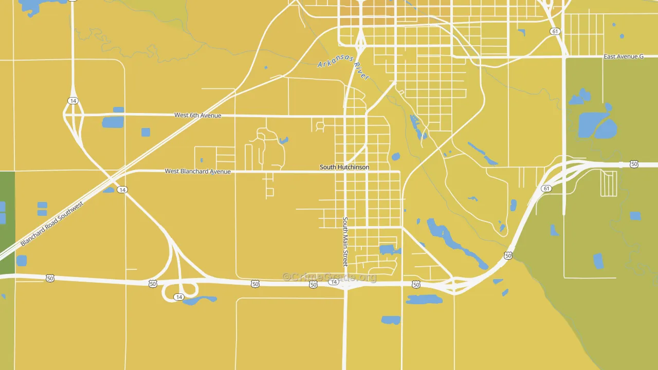 67505, KS Map of Vehicle Theft Rates