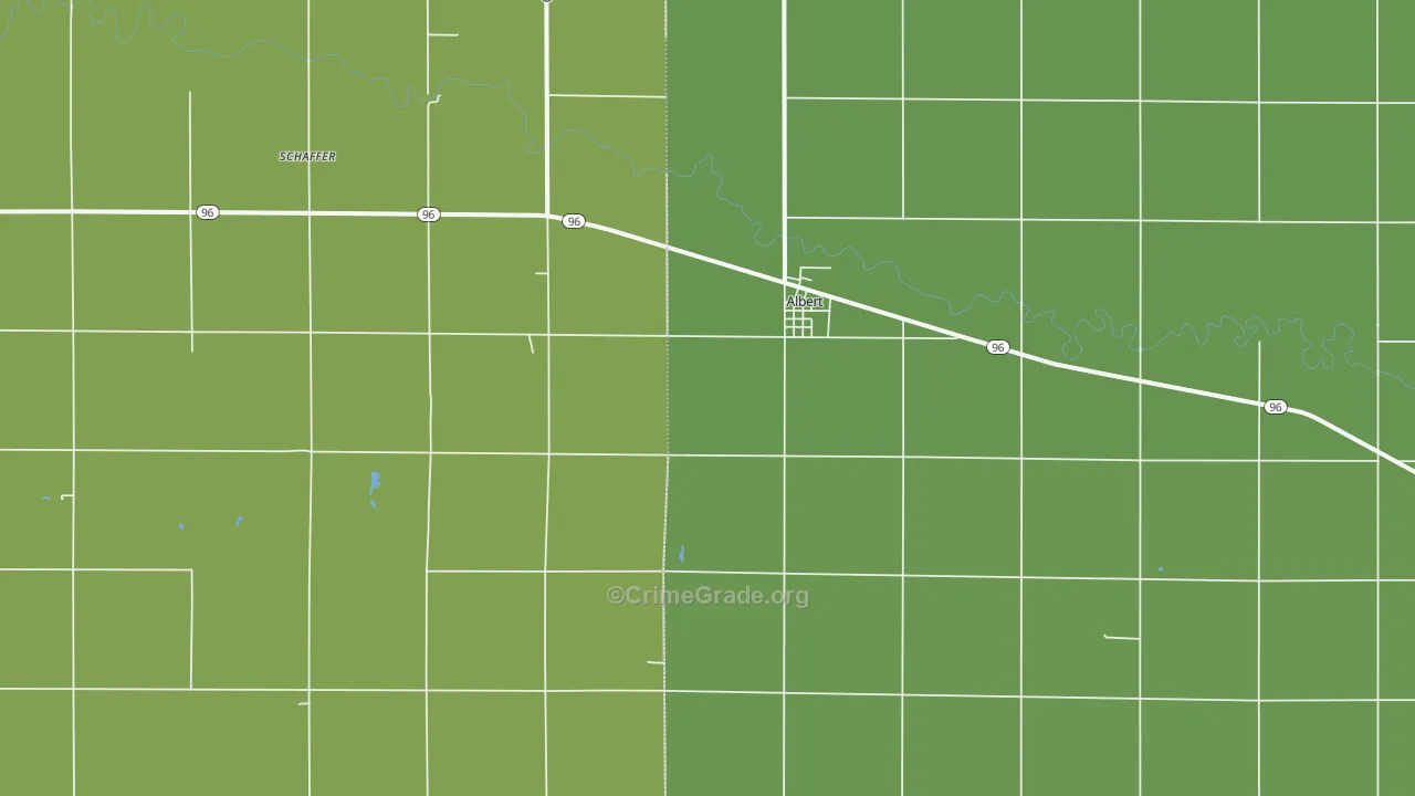67511, KS Map of Vehicle Theft Rates