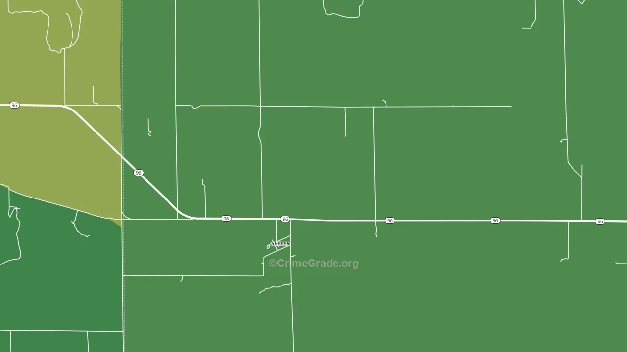 67518, KS Map of Vehicle Theft Rates