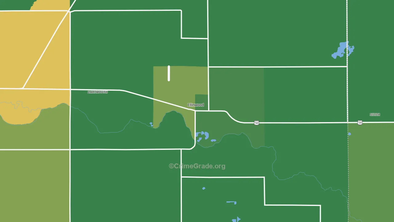 67526, KS Map of Vehicle Theft Rates