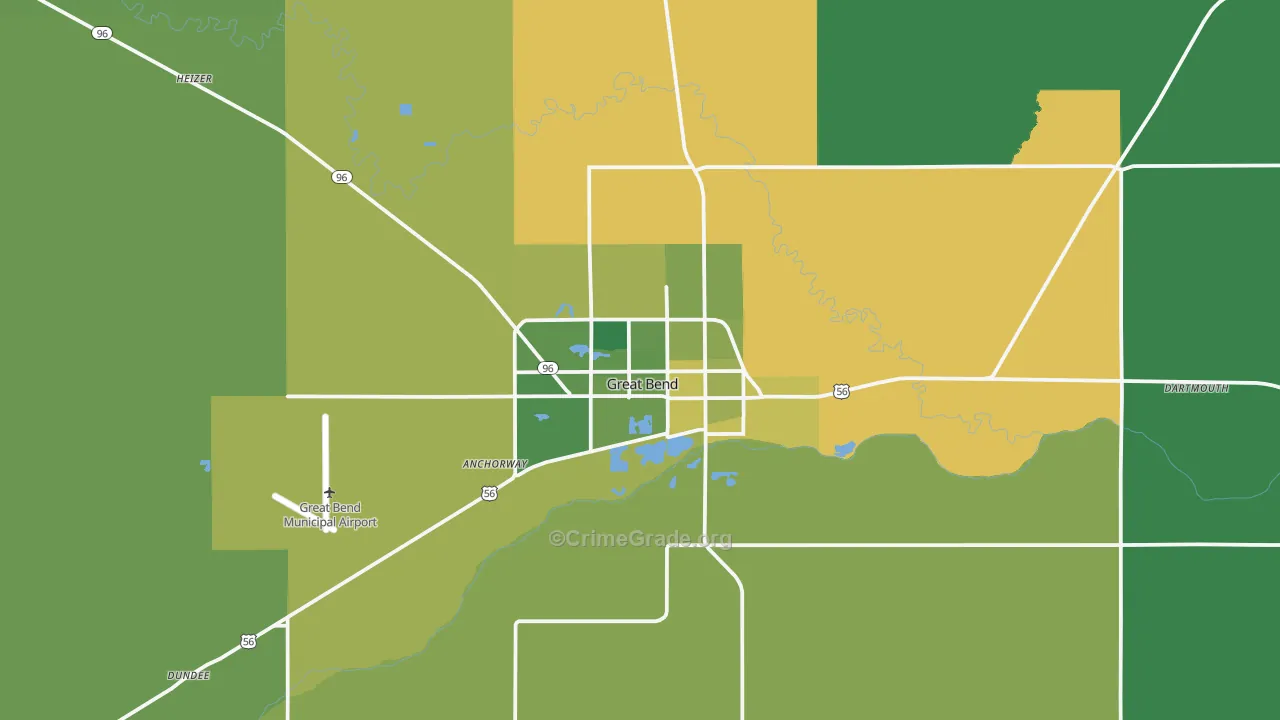 67530, KS Map of Vehicle Theft Rates