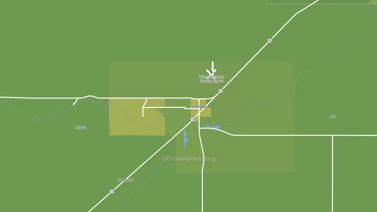67550, KS Map of Vehicle Theft Rates