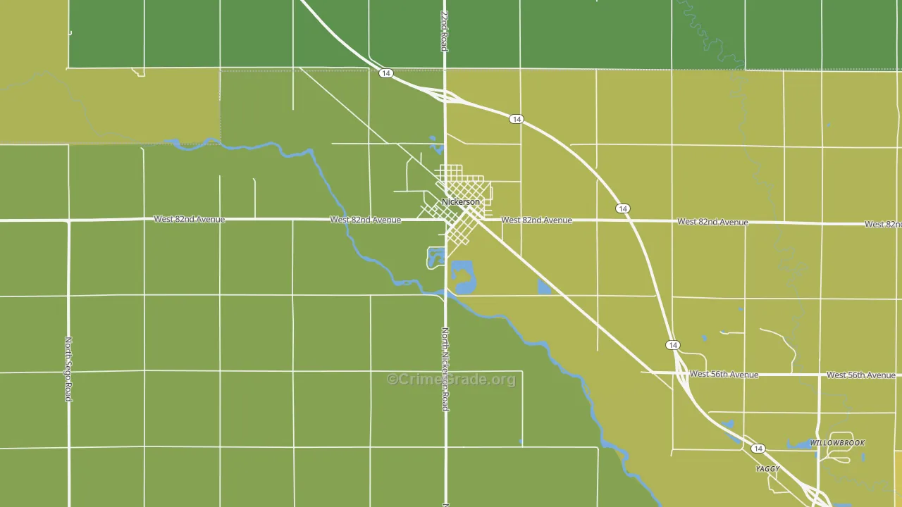 67561, KS Map of Vehicle Theft Rates