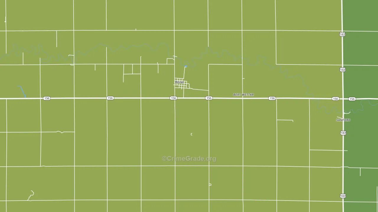 67574, KS Map of Vehicle Theft Rates