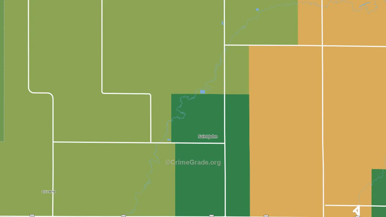 67576, KS Map of Vehicle Theft Rates