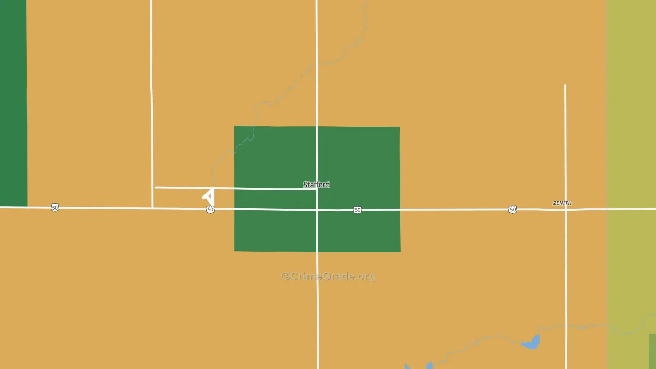 67578, KS Map of Vehicle Theft Rates
