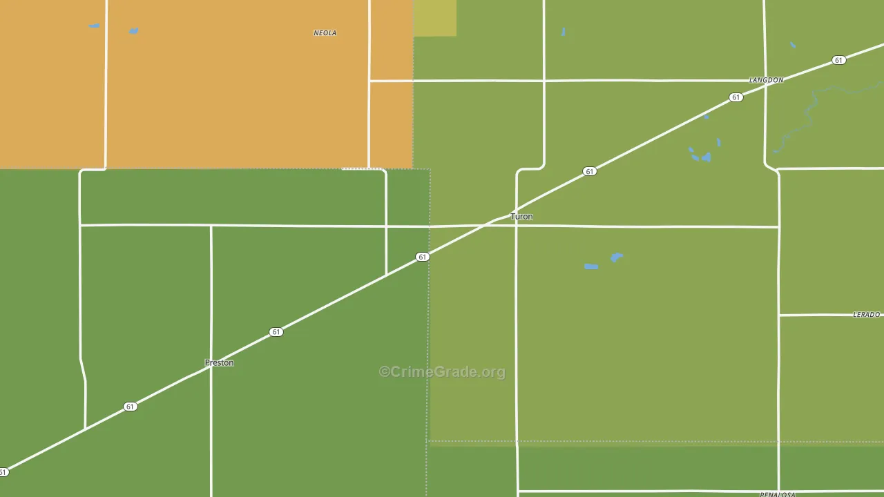 67583, KS Map of Vehicle Theft Rates