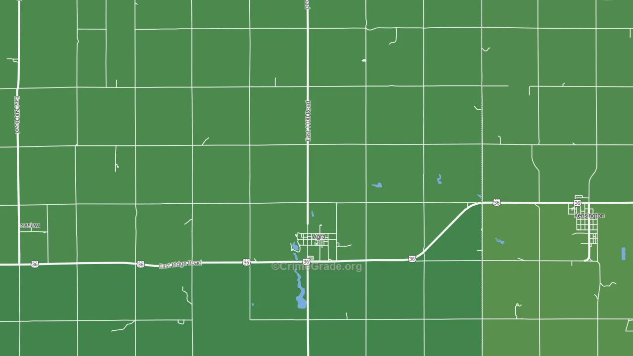 67621, KS Map of Vehicle Theft Rates