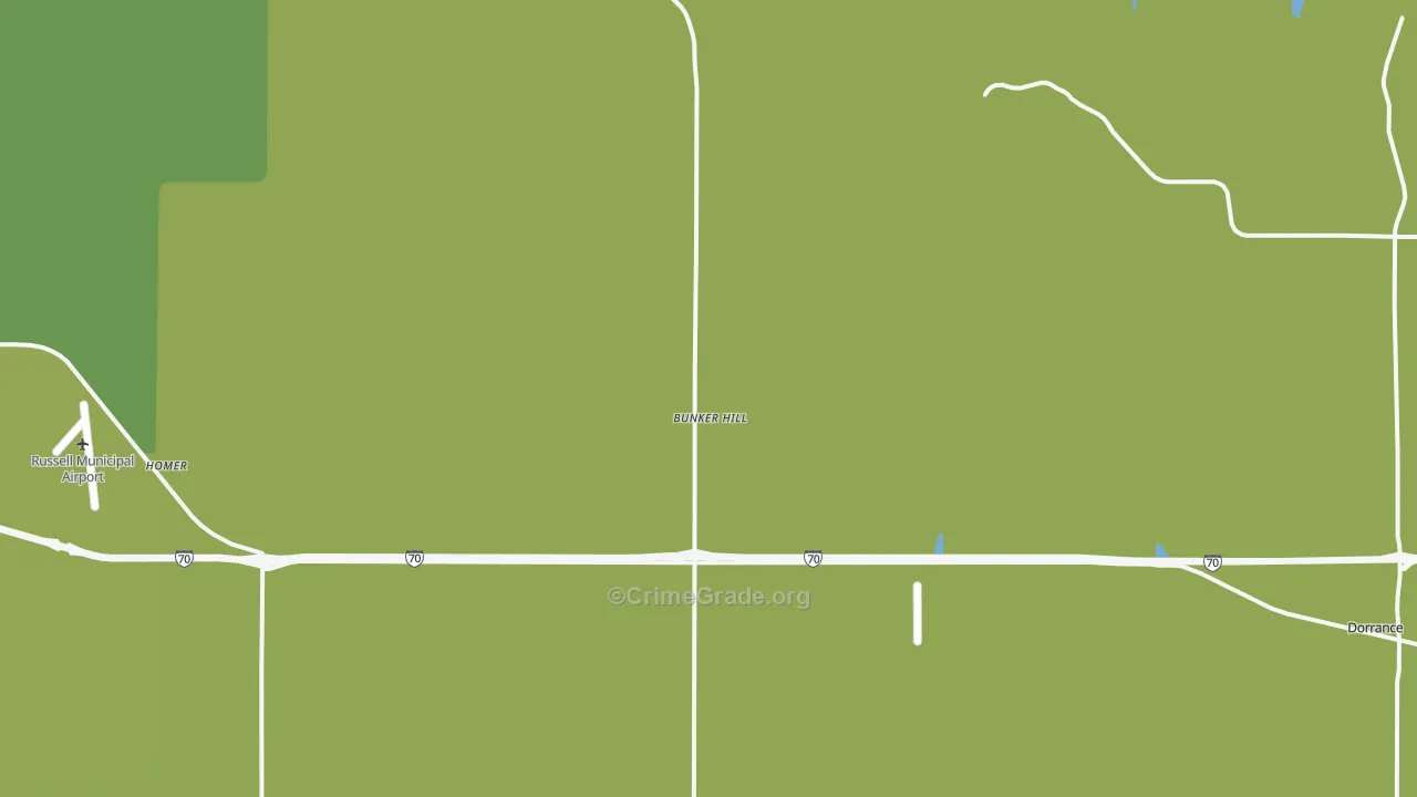 67626, KS Map of Vehicle Theft Rates