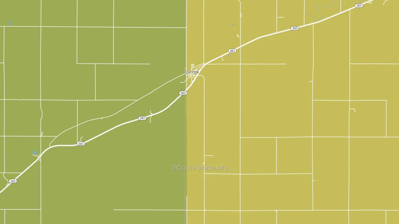 67629, KS Map of Vehicle Theft Rates
