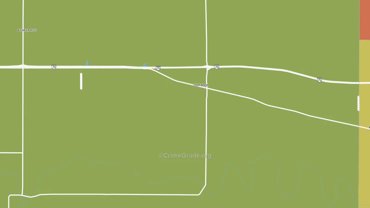 67634, KS Map of Vehicle Theft Rates