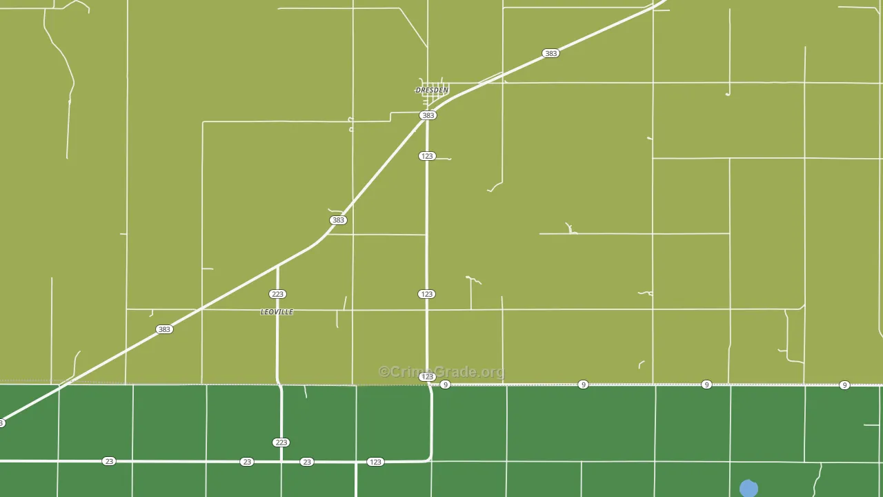 67635, KS Map of Vehicle Theft Rates