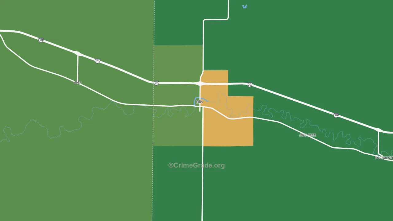 67637, KS Map of Vehicle Theft Rates