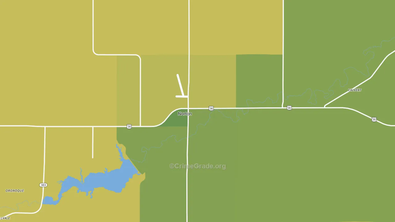 67654, KS Map of Vehicle Theft Rates