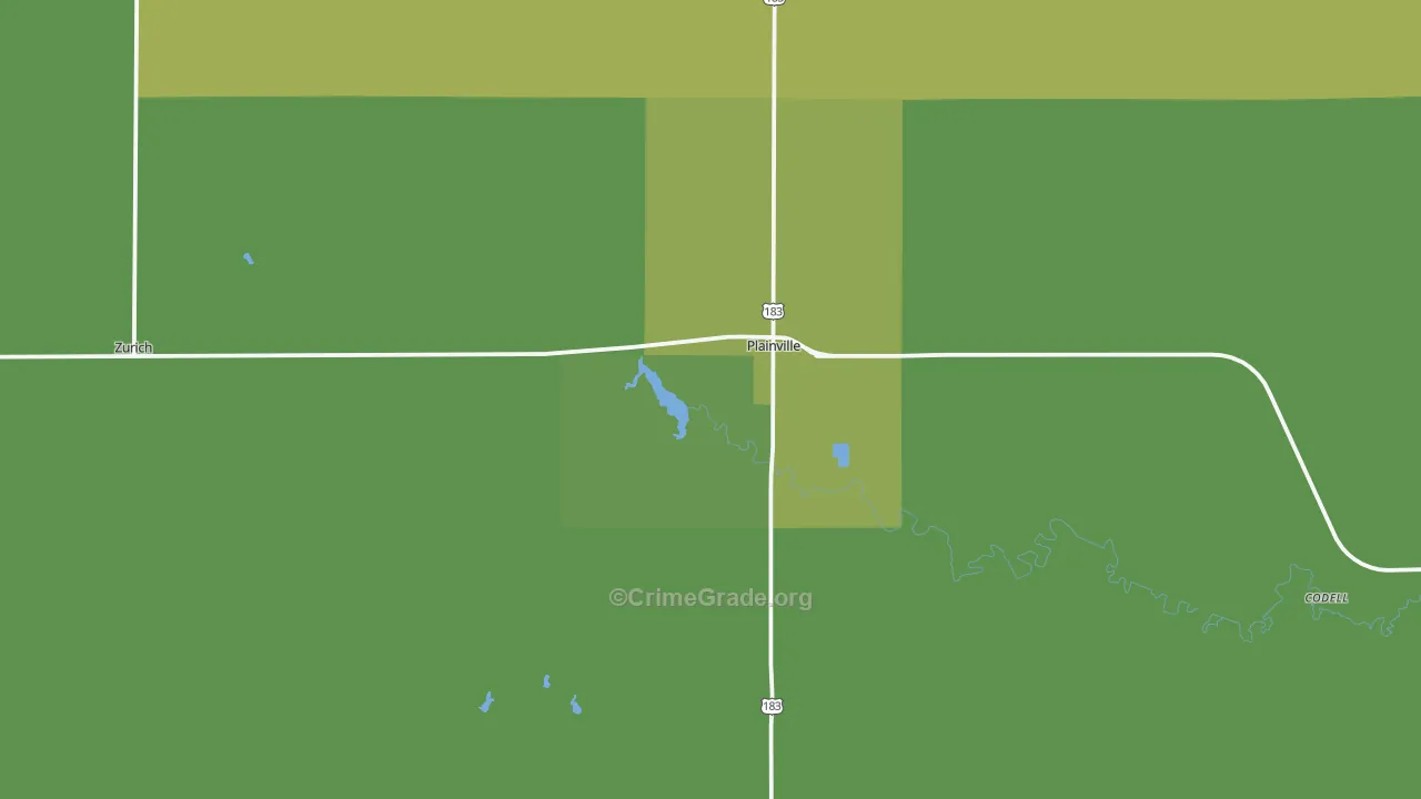 67663, KS Map of Vehicle Theft Rates