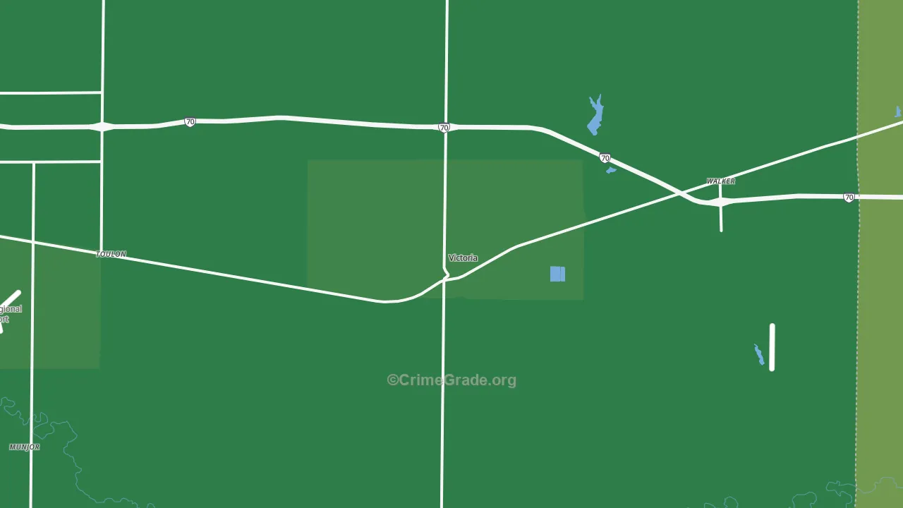 67671, KS Map of Vehicle Theft Rates