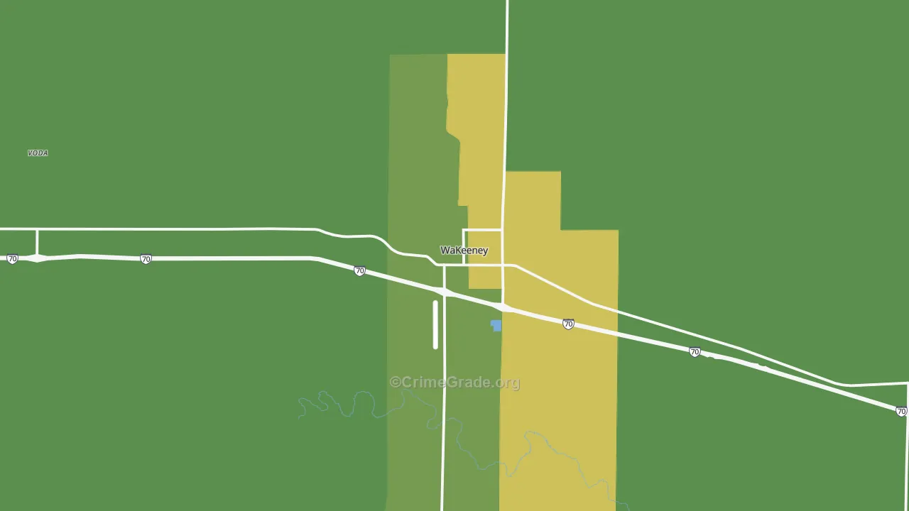 67672, KS Map of Vehicle Theft Rates
