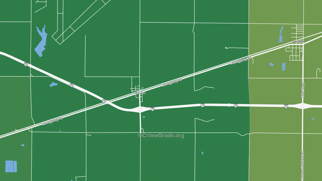 67674, KS Map of Vehicle Theft Rates