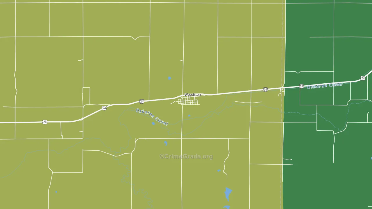 67675, KS Map of Vehicle Theft Rates