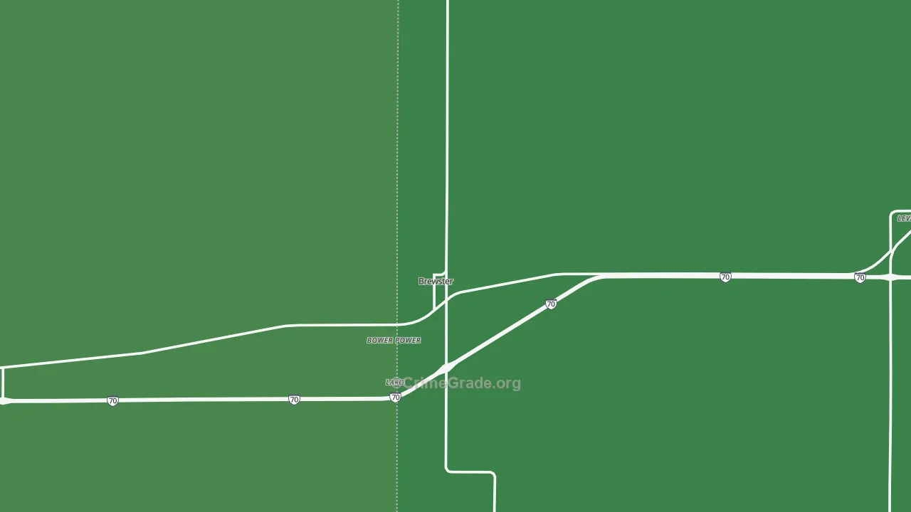 67732, KS Map of Vehicle Theft Rates
