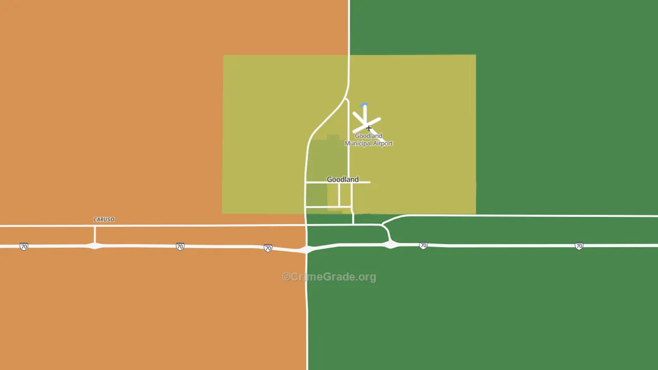 67735, KS Map of Vehicle Theft Rates
