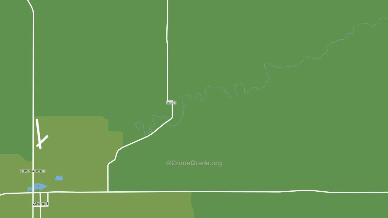67744, KS Map of Vehicle Theft Rates