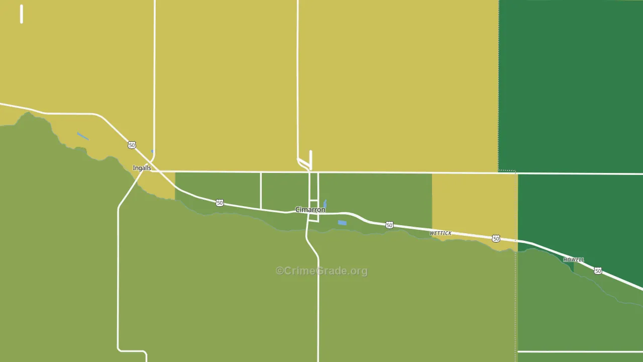 67835, KS Map of Vehicle Theft Rates