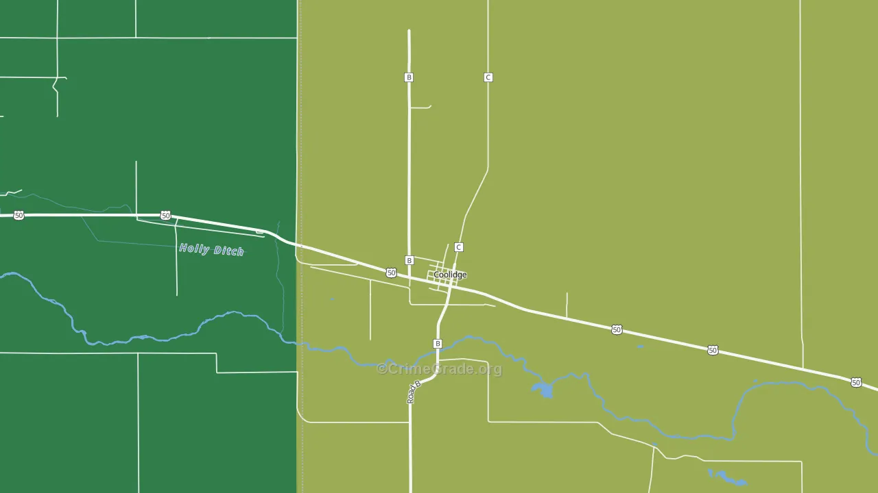 67836, KS Map of Vehicle Theft Rates