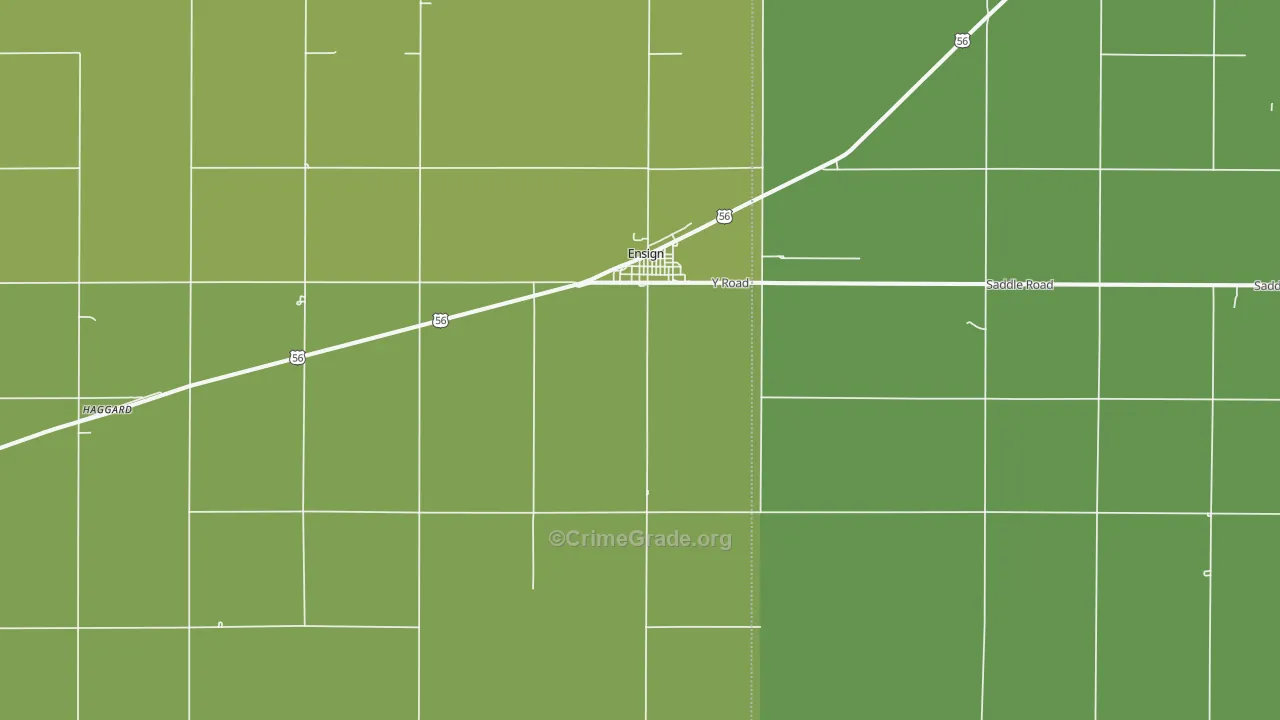 67841, KS Map of Vehicle Theft Rates