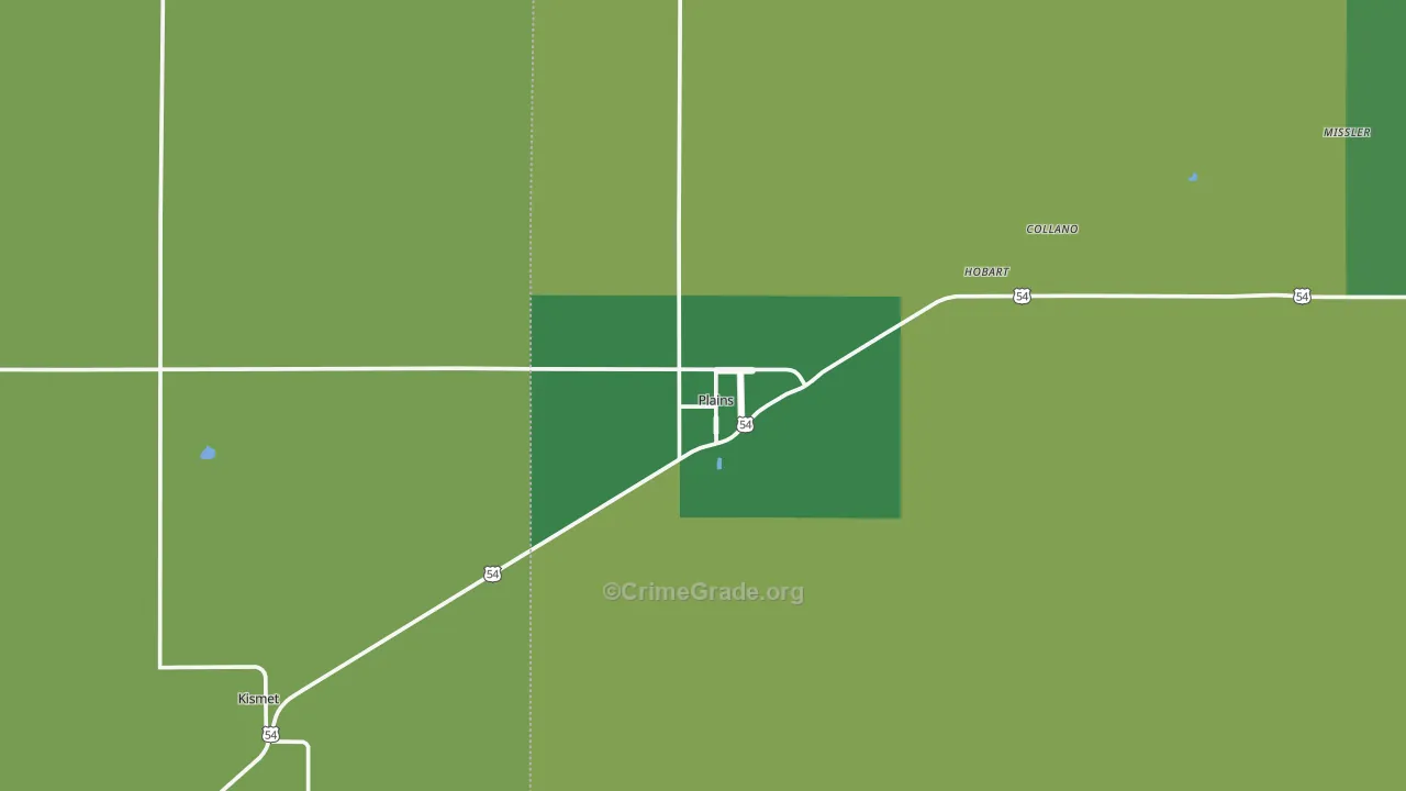 67869, KS Map of Vehicle Theft Rates