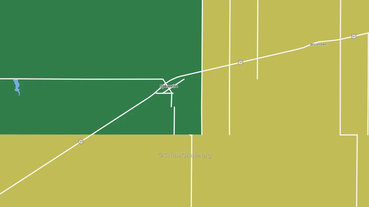 67876, KS Map of Vehicle Theft Rates