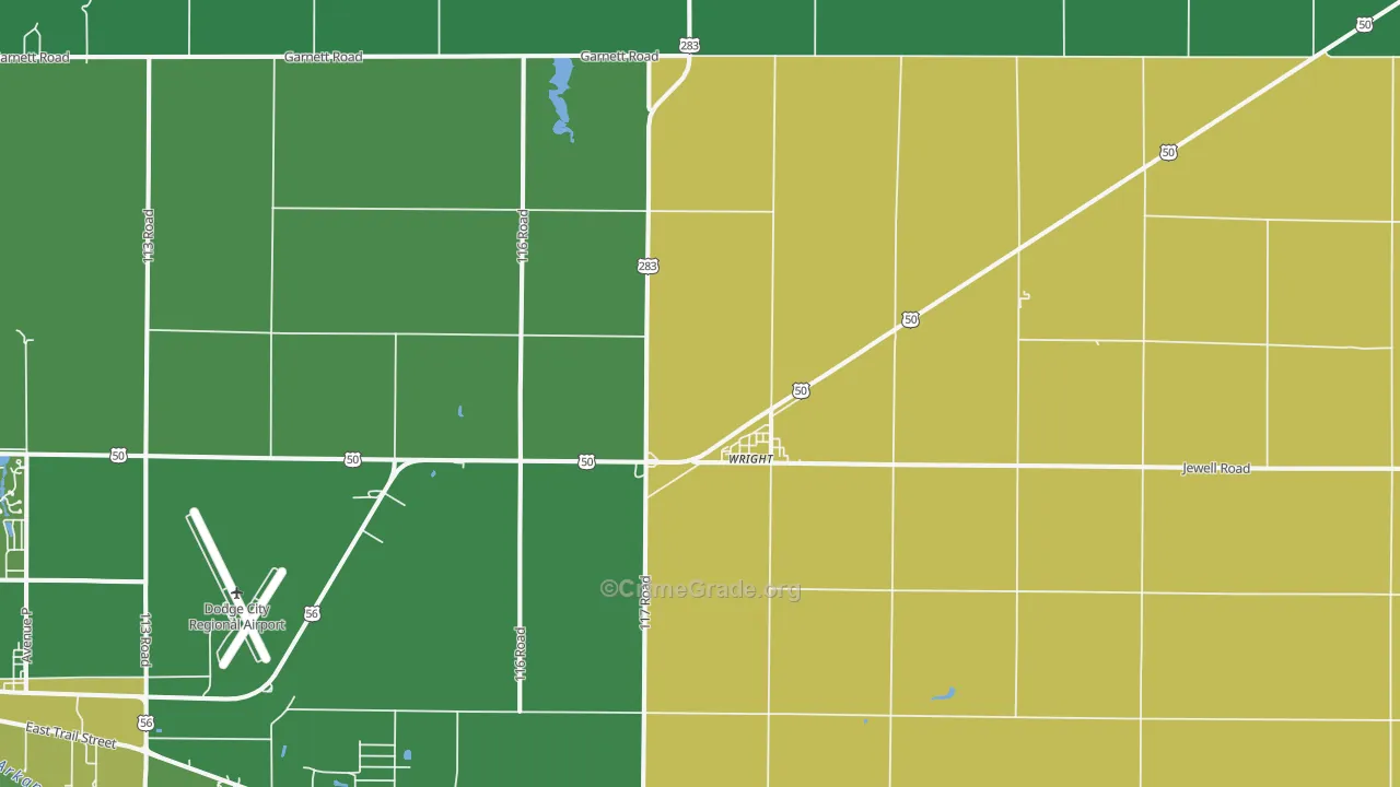 67882, KS Map of Vehicle Theft Rates