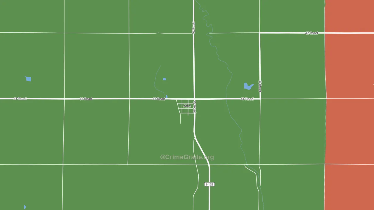 68001, NE Map of Vehicle Theft Rates