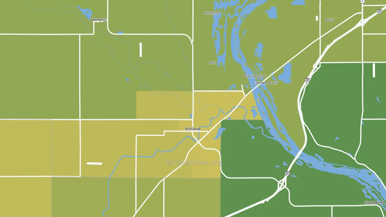 68003, NE Map of Vehicle Theft Rates
