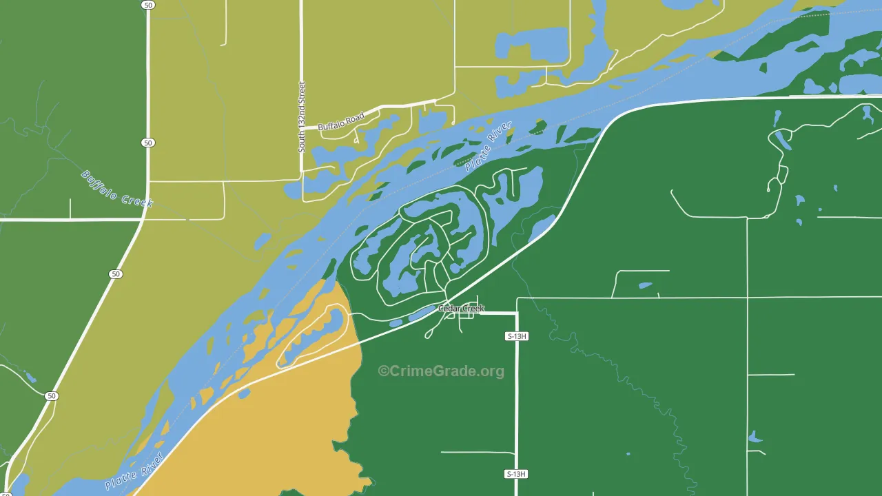 68016, NE Map of Vehicle Theft Rates
