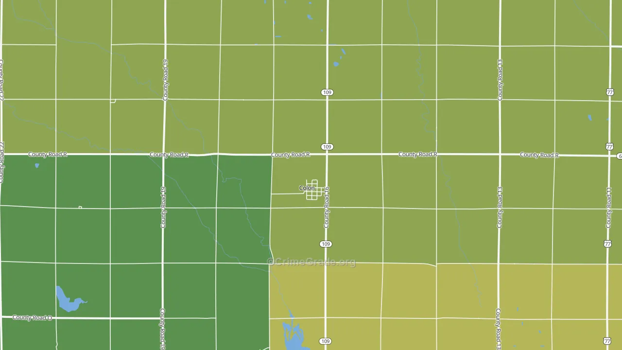 68018, NE Map of Vehicle Theft Rates